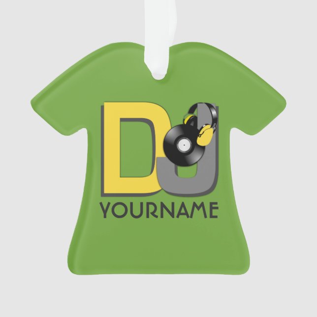 DJ custom colour & monogram ornament (Front)