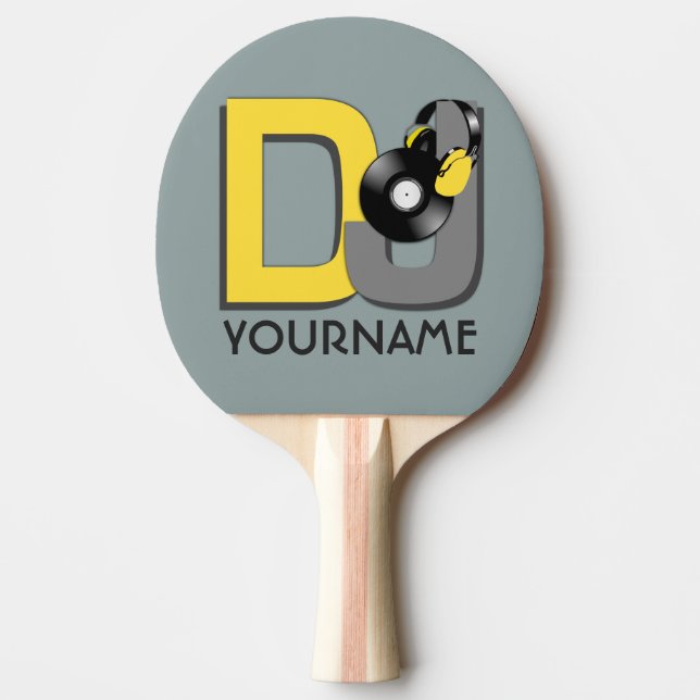 DJ custom ping pong paddle (Front)