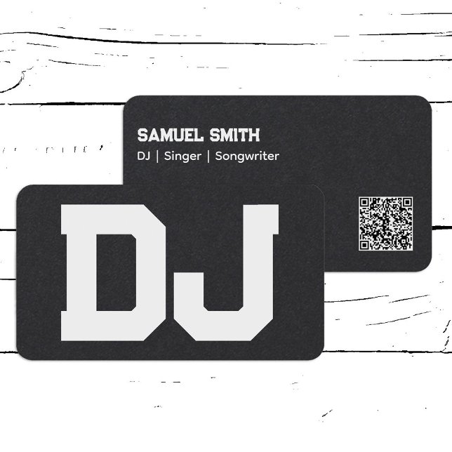 DJ Custom QR Code Business Card (DJ Custom QR Code Business Cards)