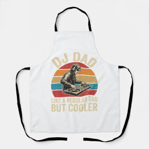DJ Dad But Cooler Vintage Sunset Vector Design_1 Apron