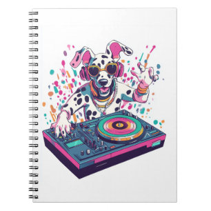 DJ Dalmatian � EDM Rave Party Dog Notebook