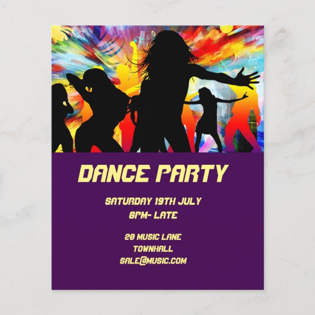DJ Dance Party Nightclub disco Flyer (Front)