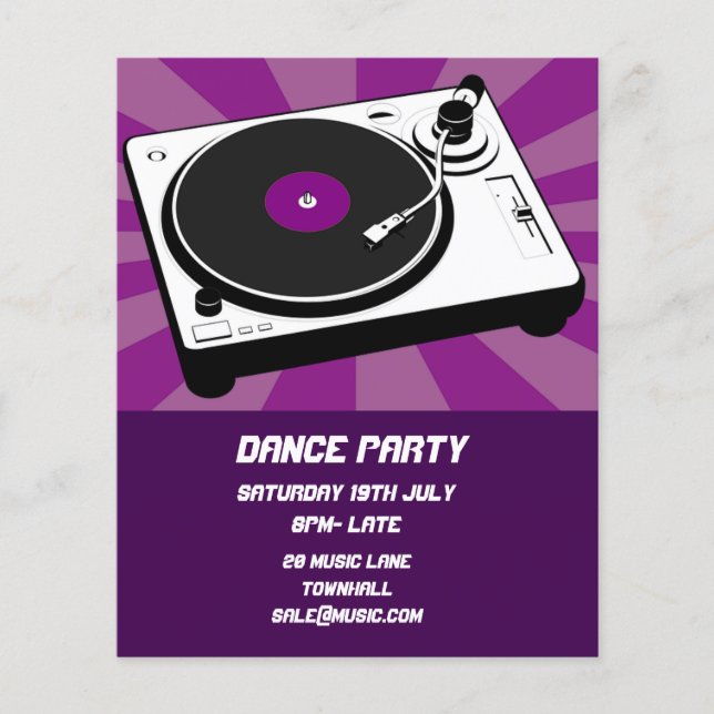 DJ Dance Party Nightclub disco Flyer (Front)