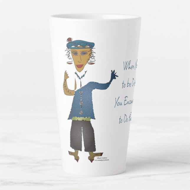 'DJ' - Dare to be Different Latte Mug (Front)