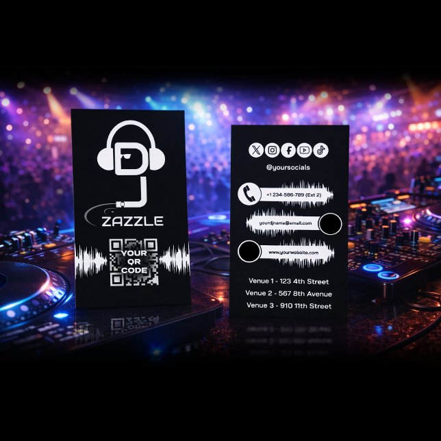 DJ Deejay Disc Jockey Business Card (Creator Uploaded)