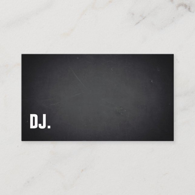 DJ Deejay Modern Minimalist Black Professional Business Card (Front)