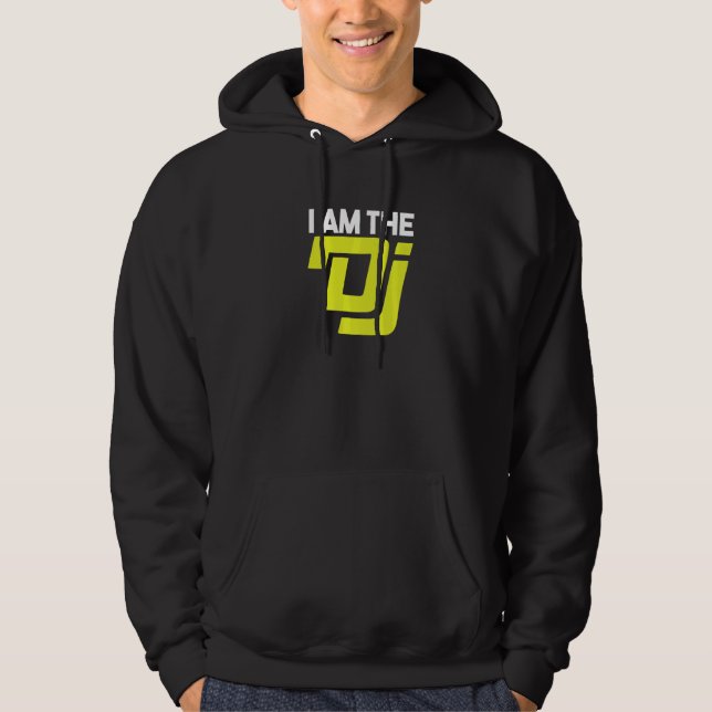 Dj Deejay Party Music Club Headphones Turntable Te Hoodie (Front)