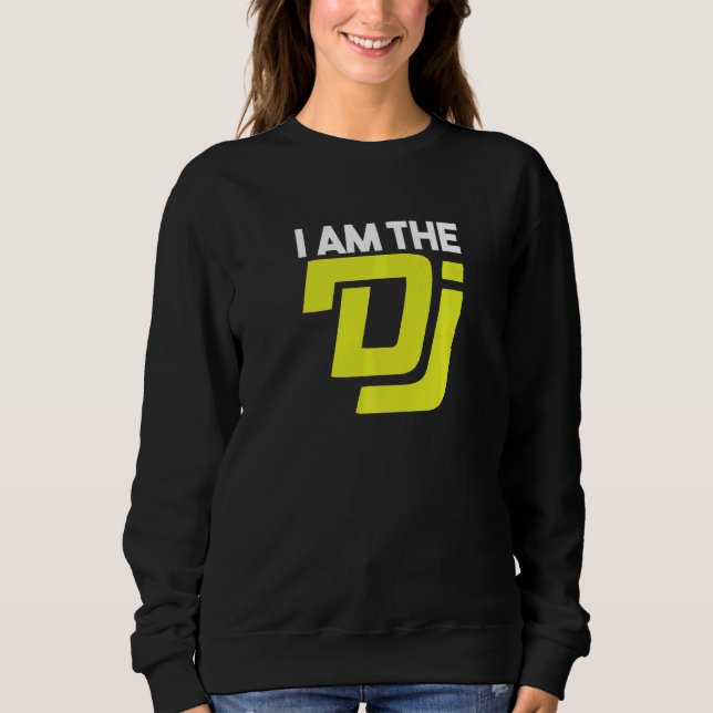 Dj Deejay Party Music Club Headphones Turntable Te Sweatshirt (Front)