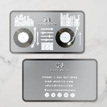 DJ Deejay Turntable Record Grey Metallic Silver