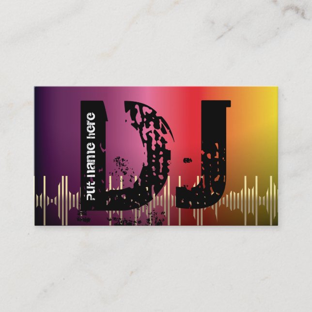 DJ Disc jockey business cards (Front)