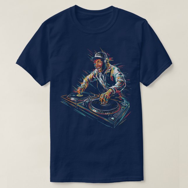DJ Disc Jockey for Music Lovers T-Shirt (Design Front)