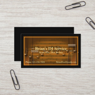 DJ Disc Jockey Music Teacher Business Card