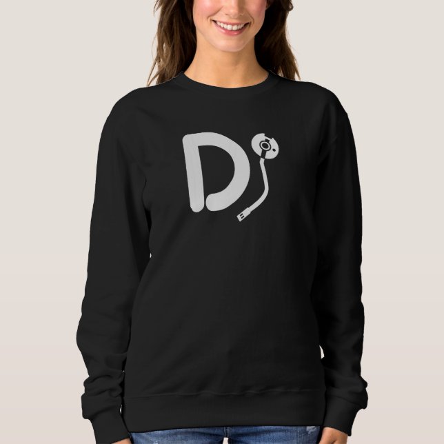 Dj Disc Jockey T Turntable Arm Design Music Inspir Sweatshirt (Front)