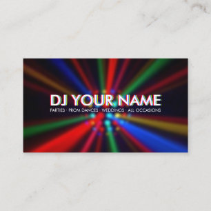 DJ Disco Beams Lights business card
