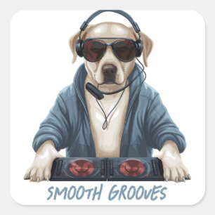 DJ Doggo Square Sticker