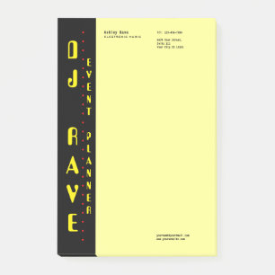 DJ Event Planner Post-It Notes
