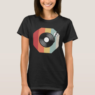 DJ for Mens Graphic Techno Discjockey Disc Jockey T-Shirt