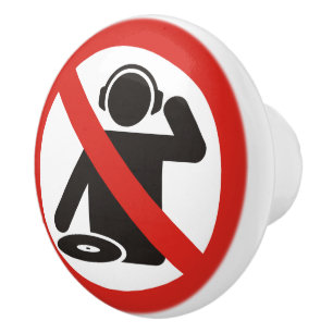 DJ free zone Ceramic Knob