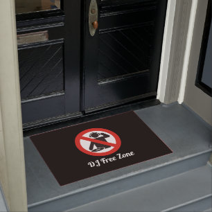 DJ free zone Doormat