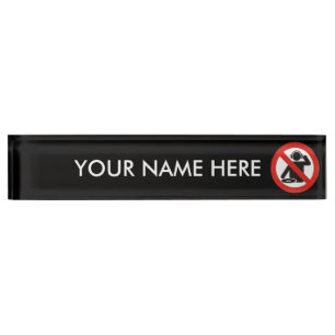 DJ free zone Nameplate