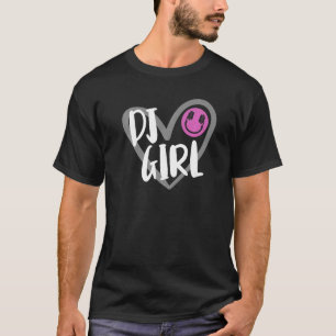 DJ Girl Heart Music Music Player T-Shirt