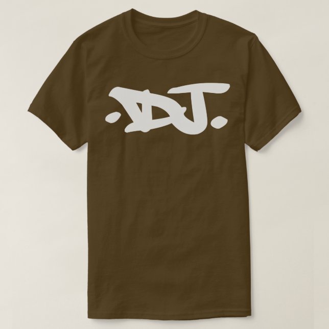 DJ Graffiti White Lettering T-Shirt (Design Front)