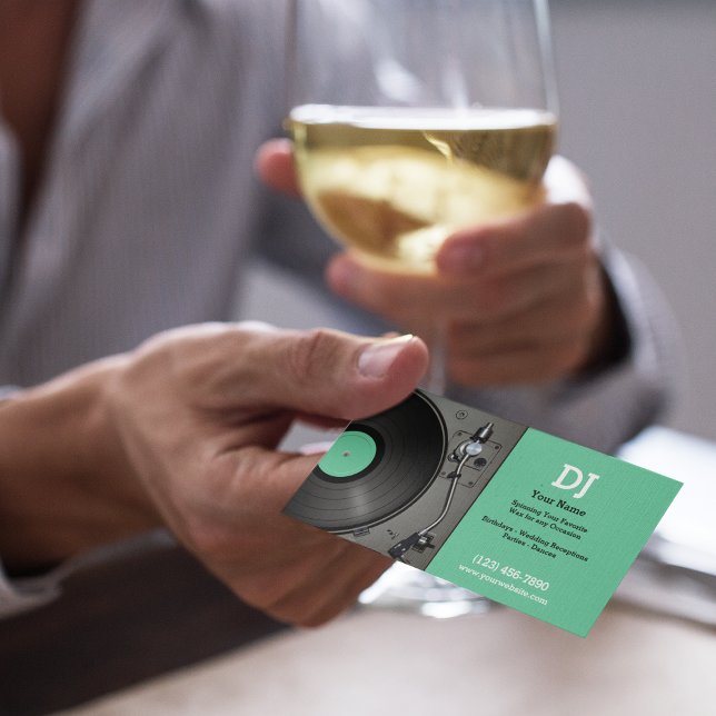 DJ Green Business Card (Creator Uploaded)