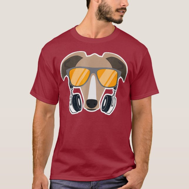 DJ Greyhound Shirt for Greyhound Mum or Dad (Front)
