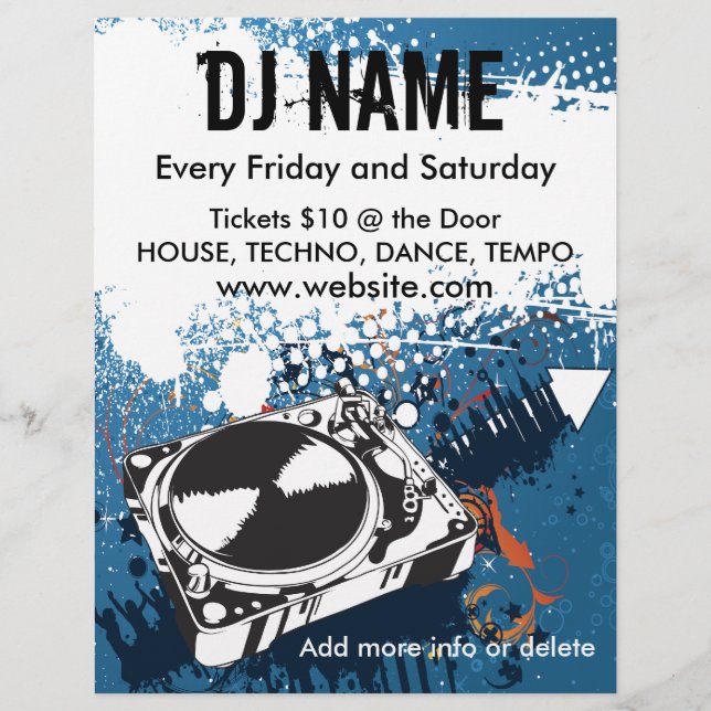 DJ Grunge Music Flyer (Front)