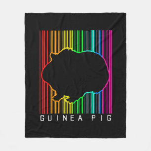 DJ Guinea Pig Techno Edm Animal Rave Star Rainbow Fleece Blanket