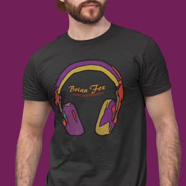 DJ headphone music personalised T-Shirt (Creator Uploaded)