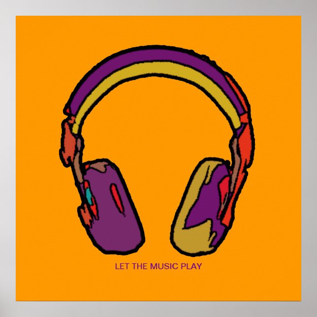 dj headphone wall art (Front)