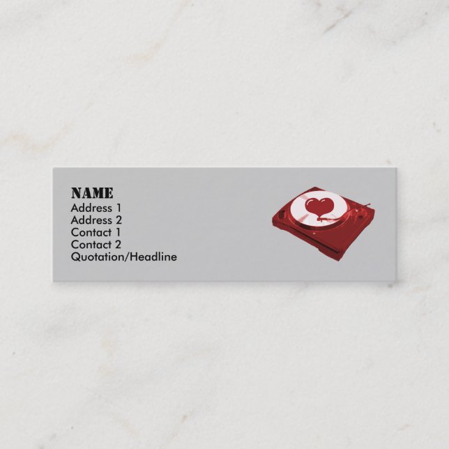 DJ Heart Turntable Profile Cards (Front)