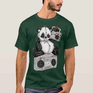 DJ Hip Hop Panda Bear by San Francisco Street T-Shirt