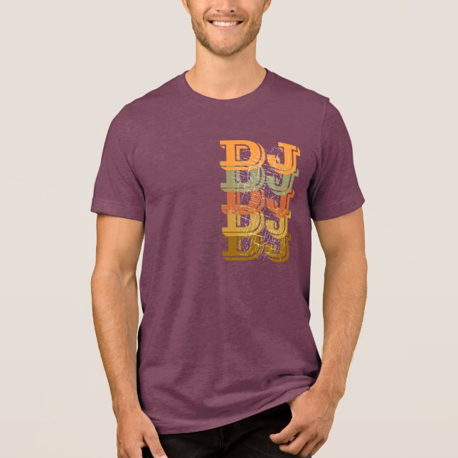 DJ in different colours Tri-Blend Shirt (Front)
