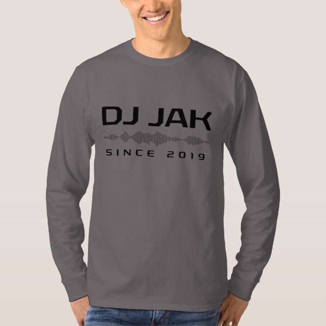 DJ JAK Smoke Grey Soundwave Long Sleeve Tee (Front)