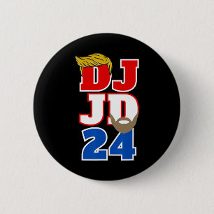 Dj Jd 24 Trump Hair Vance Beard 2024 Republican Me 6 Cm Round Badge