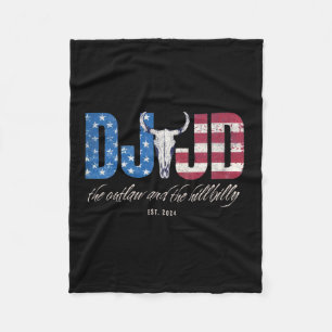 Dj Jd Ridin With The Outlaw And Hillbilly Trump 20 Fleece Blanket
