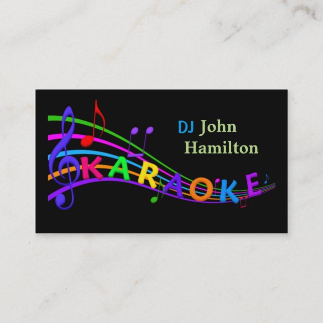 DJ Karaoke Business Card (Front)