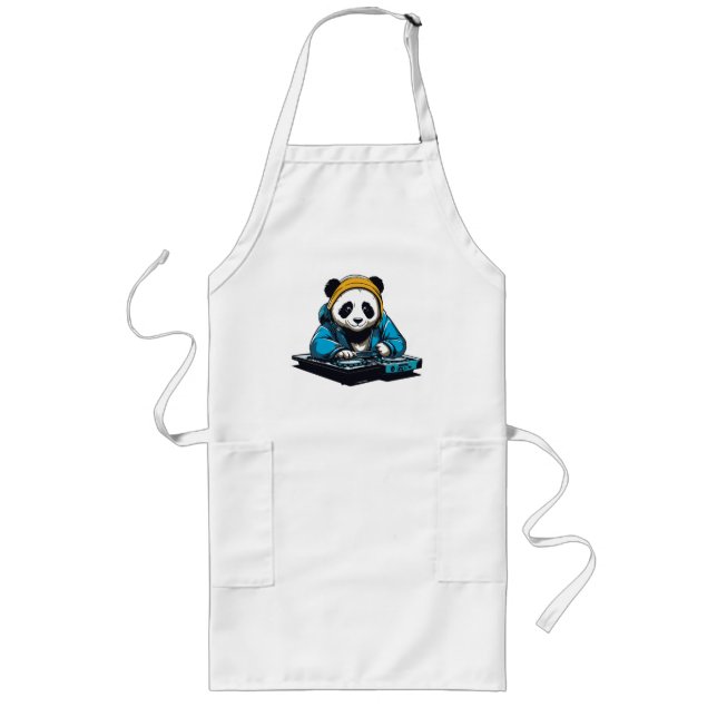 DJ Kawaii Panda Long Apron (Front)