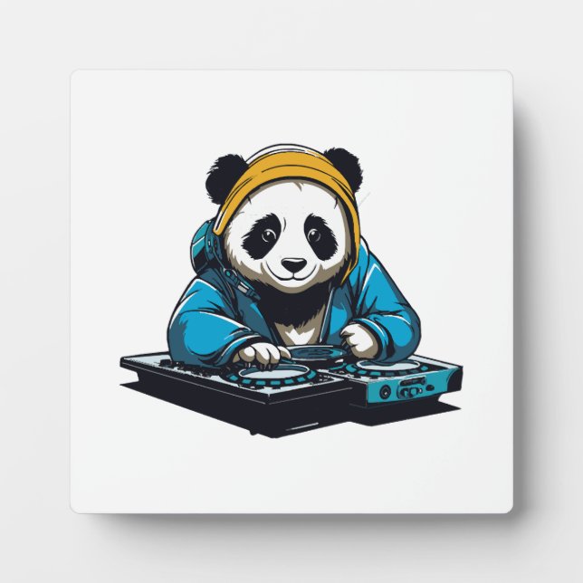 DJ Kawaii Panda Plaque (Front)