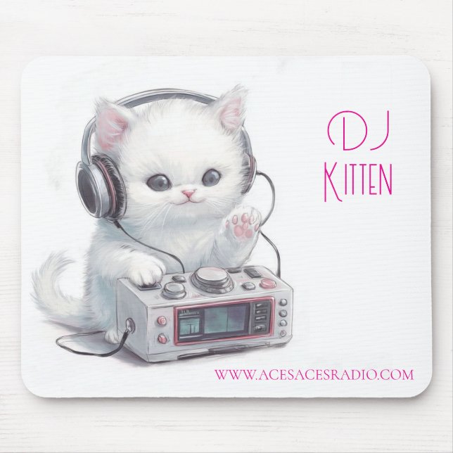 DJ Kitten Mouse Pad (Front)