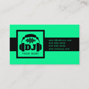 DJ logo headphones equalizer  Business Card