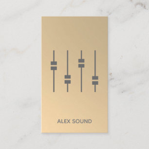 DJ Modern Gold Faux Minimalist 2019 Business Card