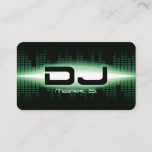 DJ Modern Green Business Card