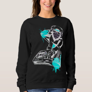 DJ Monkey Music Party Fun Sunglasses Monkey Headph Sweatshirt