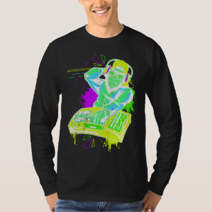 DJ Monkey Music Party Fun Sunglasses Monkey Headph T-Shirt