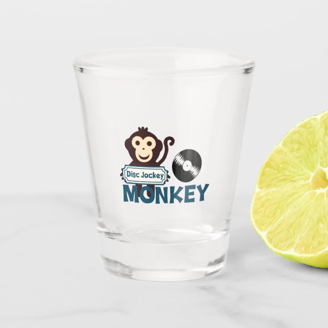 DJ Monkey Shot Glass (Front)