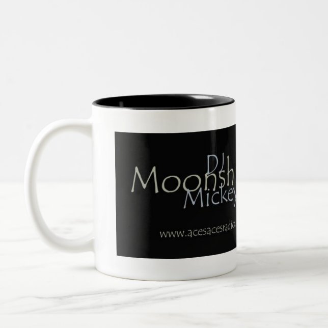 DJ Moonshinemickey banner Two-Tone Coffee Mug (Left)