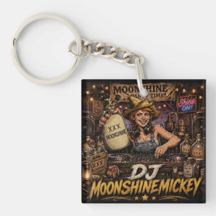 DJ MOONSHINEMICKEY DOUBLE SIDED KEYCHAIN